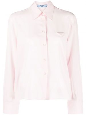 Копринена блуза Prada розово