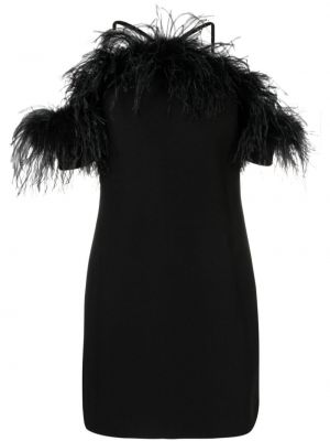 Коктейлна рокля с пера P.a.r.o.s.h. черно