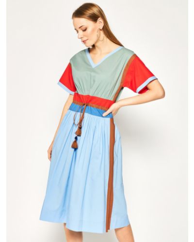 Tory Burch Každodenní šaty Color-Block Poplin 63610 Barevná Regular Fit
