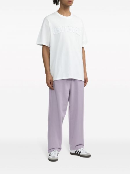Pantalon de joggings brodé en coton Izzue violet