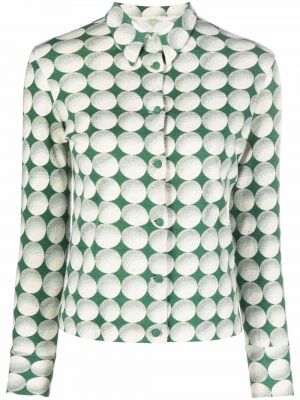 Риза с принт Hermès зелено