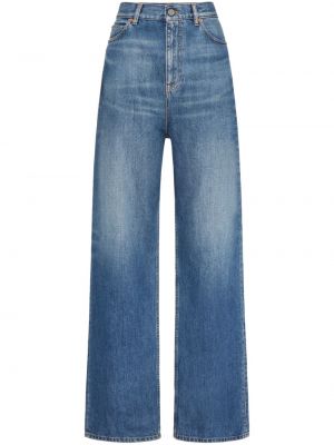Bavlněné džíny relaxed fit Valentino Garavani modré
