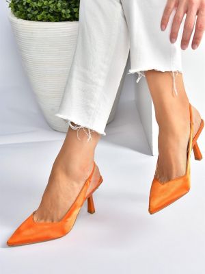 Szatén félcipo Fox Shoes narancsszínű