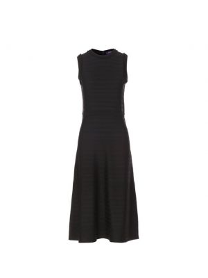 Вязаное приталенное платье без рукавов Ralph Lauren - Черный