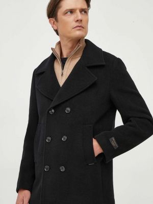 Vlněný kabát Liu Jo černý