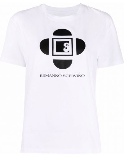 Camiseta con estampado Ermanno Scervino blanco