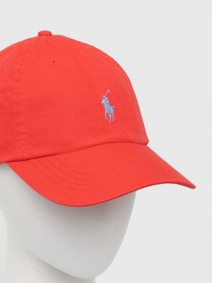 Хлопковая кепка Polo Ralph Lauren красная