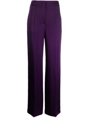 Pantaloni cu picior drept plisate Alberta Ferretti violet