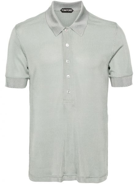 Siuvinėtas polo marškinėliai Tom Ford pilka