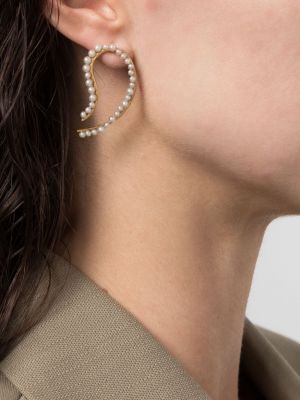 Boucles d'oreilles avec perles à boucle Beatriz Palacios