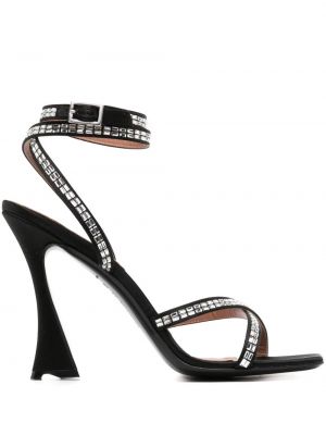 Sandale mit kristallen D'accori schwarz