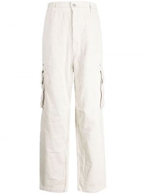 Manšestrové kalhoty relaxed fit Izzue bílé