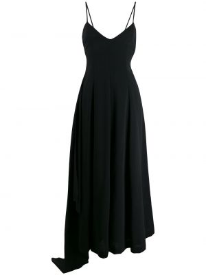 Vestido drapeado Ami Paris negro