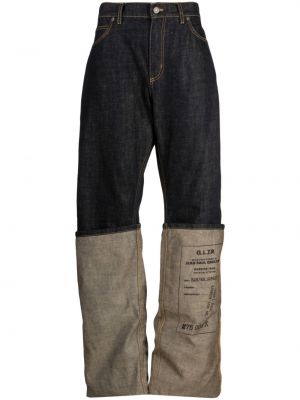 Jeans en coton large Jean Paul Gaultier bleu
