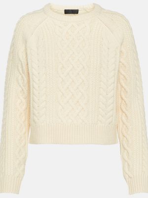 Jersey de lana de tela jersey con trenzado Nili Lotan blanco