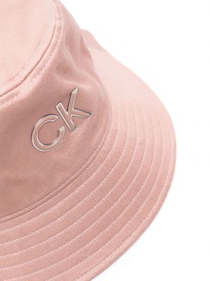 Bavlněný klobouk z lyocellu Calvin Klein růžový