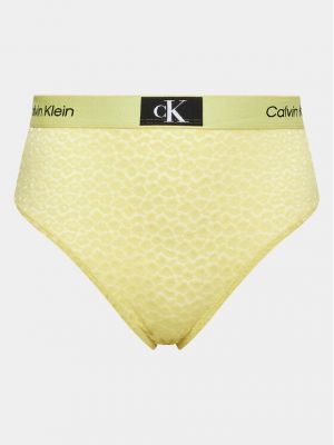 Slipy z wysoką talią Calvin Klein Underwear żółte