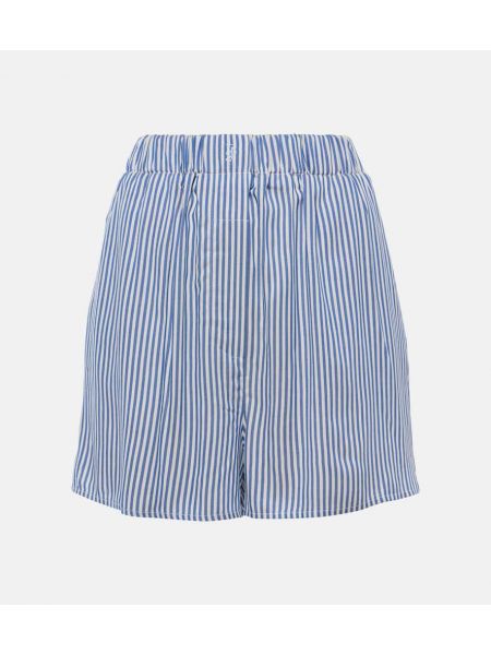 Hög midja shorts The Frankie Shop blå