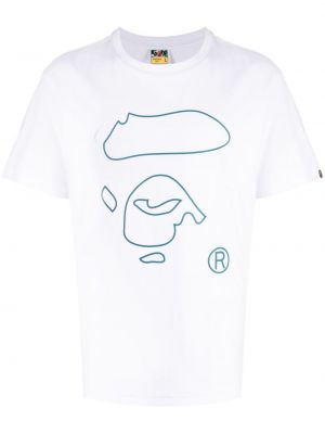 Koszulka bawełniana A Bathing Ape® biała