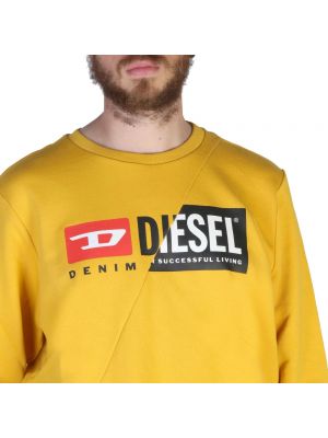 Sudadera con cuello redondo manga larga de cuello redondo Diesel amarillo