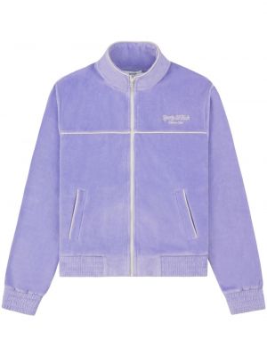 Bombažna jakna iz pliša Sporty & Rich vijolična