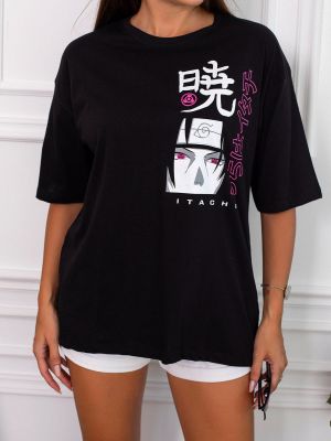 Koszulka z nadrukiem oversize Armonika czarna