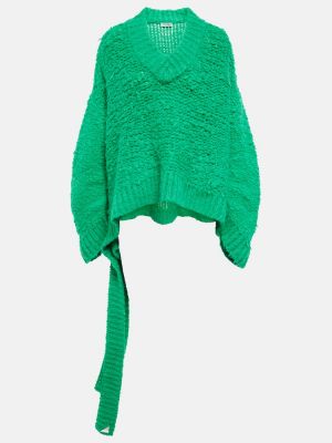 Zelený svetr z alpaky The Attico