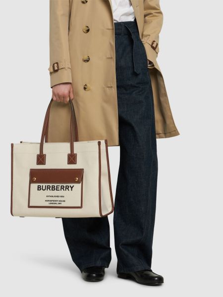 Bolso shopper de cuero Burberry