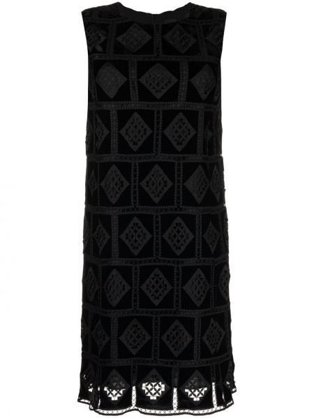 Φόρεμα με κέντημα Anna Sui μαύρο