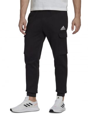 Классические флисовые брюки карго Adidas черные