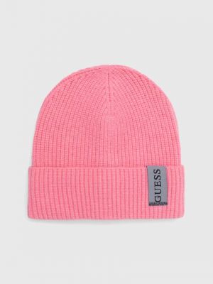 Вовняна шапка Guess рожева