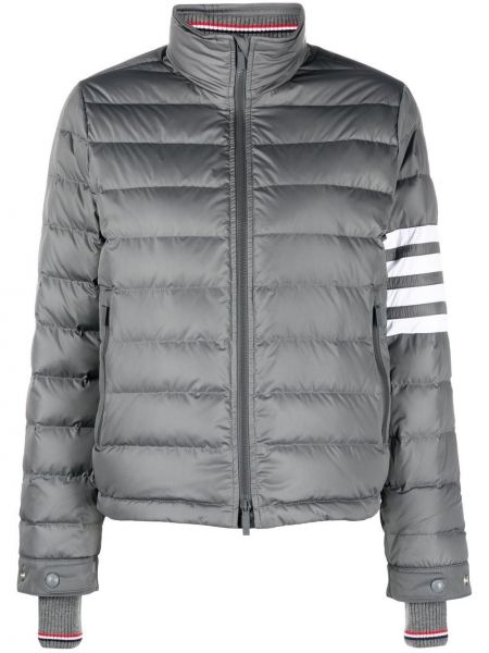 Smučarska jakna s črtami Thom Browne siva