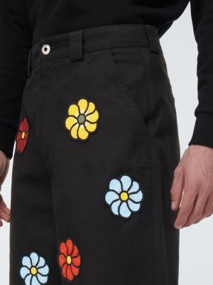 Bombažne kratke hlače Moncler Genius črna