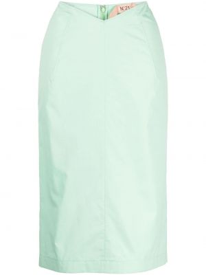Bavlněné sukně s nízkým pasem na zip Nº21 - zelená