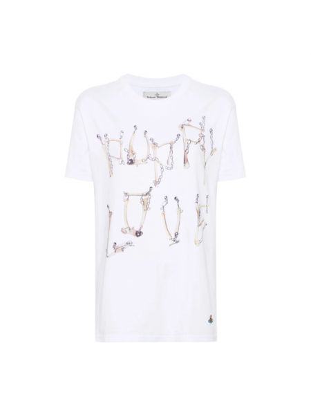 Koszulka z nadrukiem z dżerseju Vivienne Westwood biała