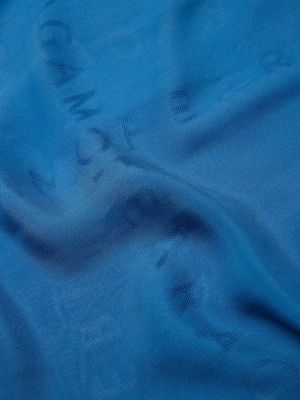 Žakardinis šilkinis šalikas Ferragamo mėlyna