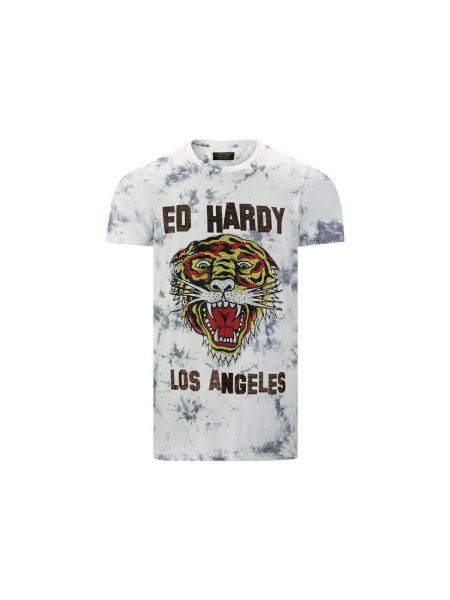 Bílé tričko s krátkými rukávy Ed Hardy