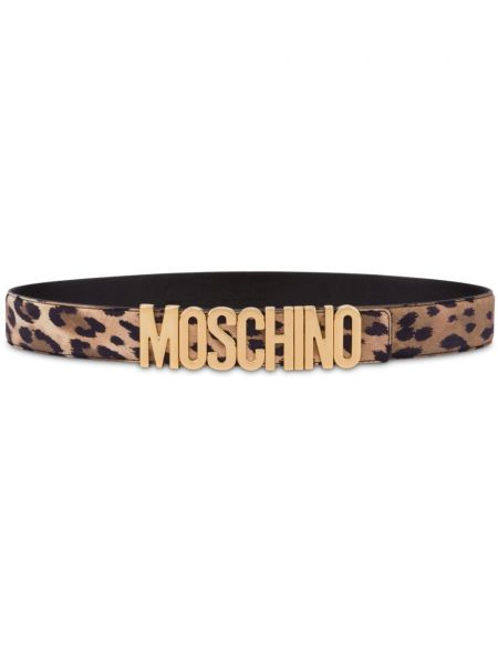 Leopar baskılı kemer Moschino