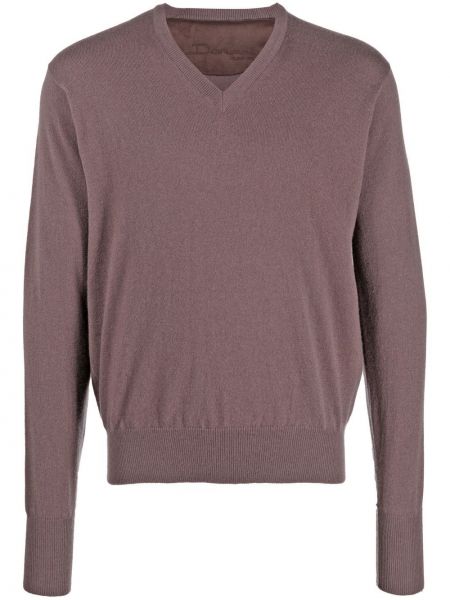 V-hals kashmir lang genser Doriani Cashmere brun