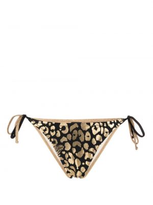 Bikini s potiskom z leopardjim vzorcem Moschino zlata