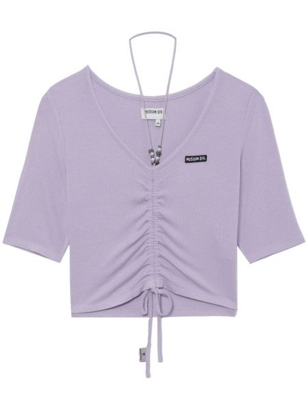 T-shirt à col v drapé Musium Div. violet