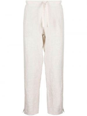 Lněné kalhoty Marané bílé