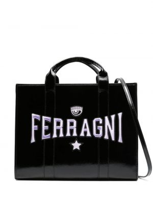 Usnjena nakupovalna torba Chiara Ferragni