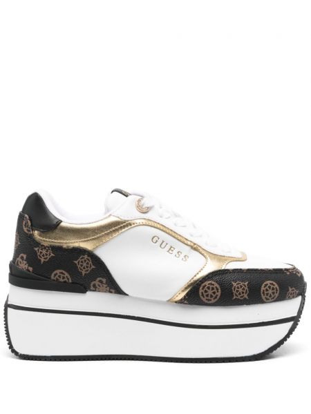 Platformu sneaker Guess Usa beyaz