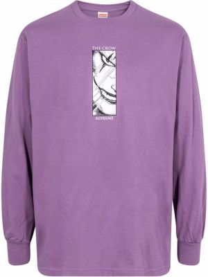 Sweatshirt mit rundem ausschnitt Supreme pink