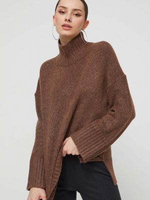 Sweter Abercrombie & Fitch brązowy