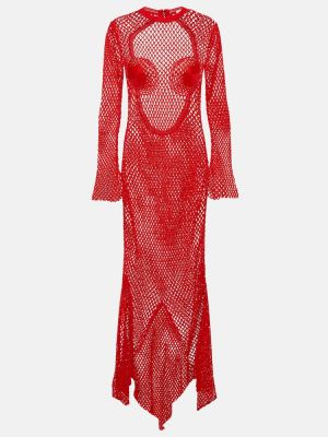 Dlouhé šaty Ferragamo červené