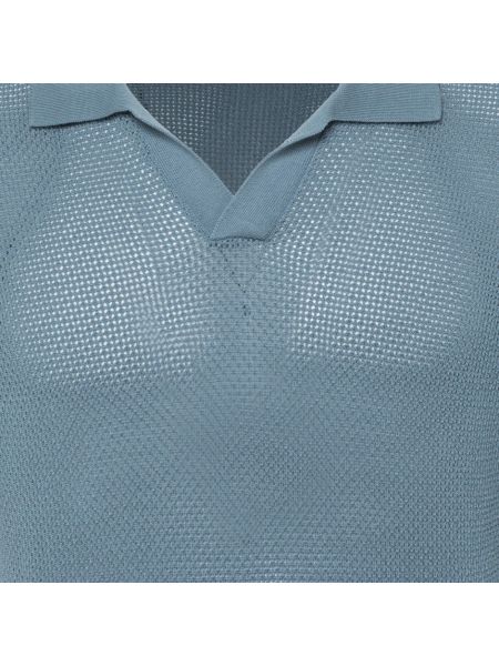 Camisa de algodón de malla Tagliatore azul