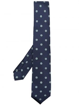 Жакардова копринена вратовръзка Barba синьо