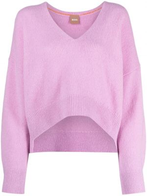 Pullover mit v-ausschnitt Boss lila